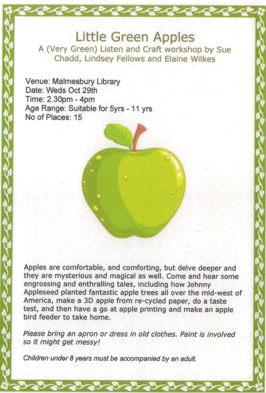 Little Green Apples - Listening & Craft Workshop at Malmesbury Library